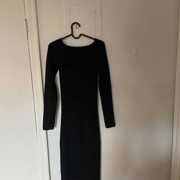 Oak and Fork Ribbed Black Bodycon dress, XS - Picture 5 of 5
